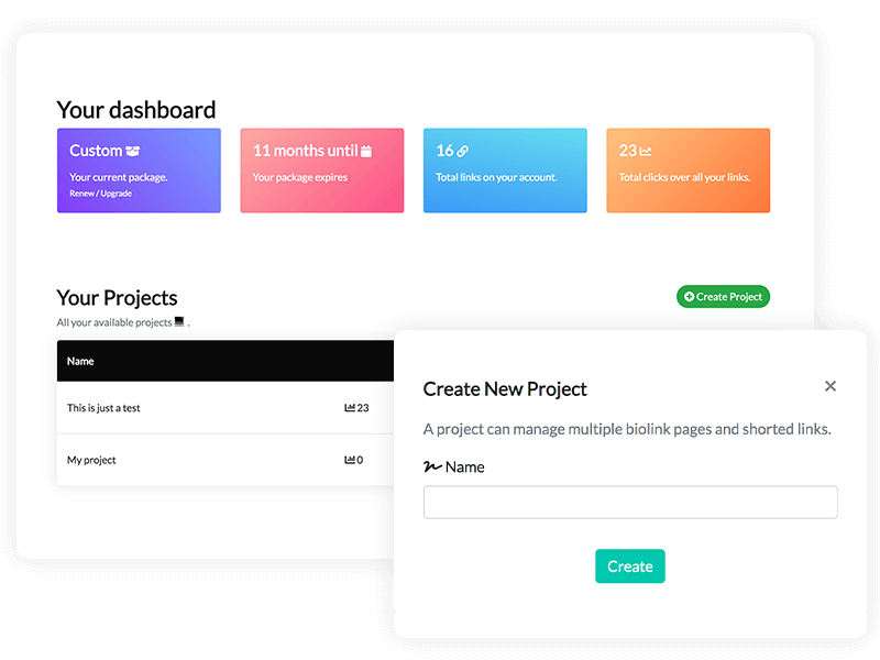 Manage multiple projects